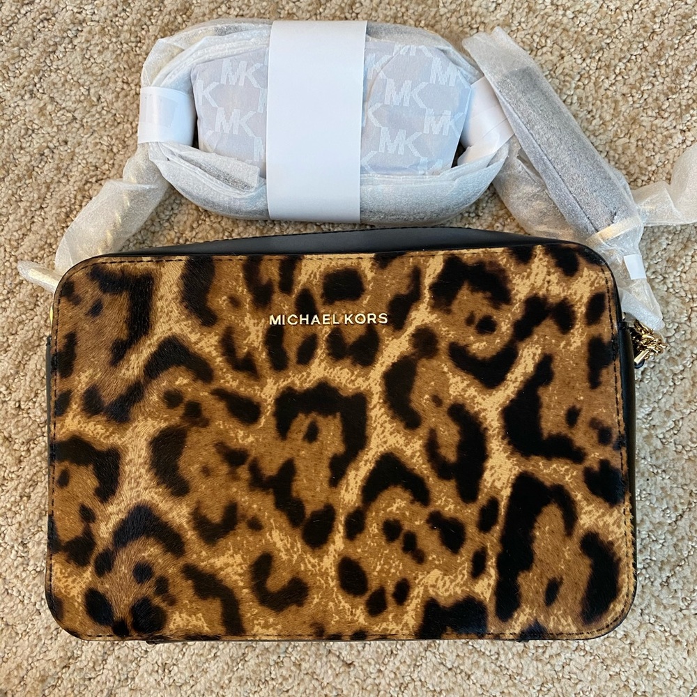 Michael Kors camera bag, brand new! Leopard print